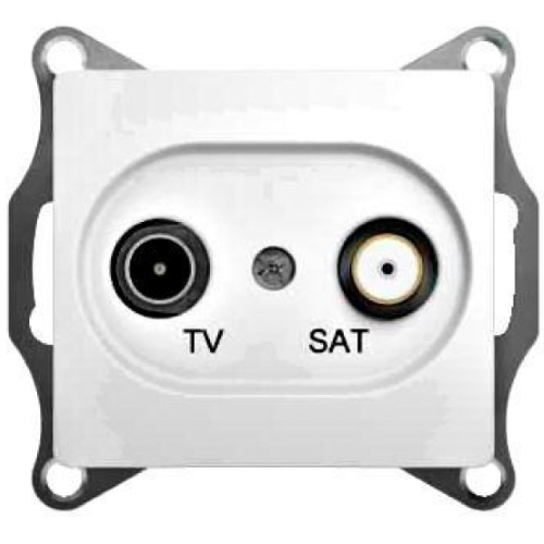 Розетка TV/SAT оконечная 1db, С/У Glossa Schneider Electric, белая