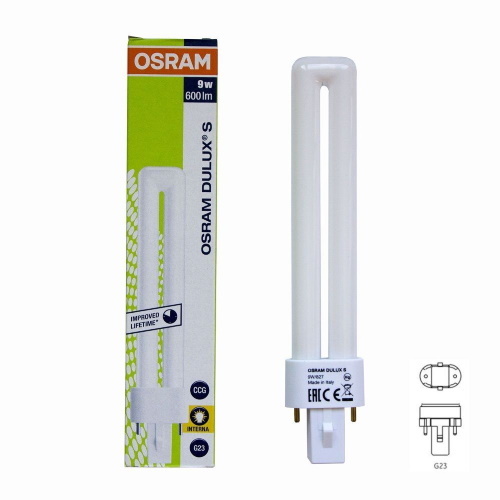  Лампа люминисцентная компактная (энергосберегающая) OSRAM Duluxe D Lumilux INTERNA 13w/827 G24d-1 Made in Germany 