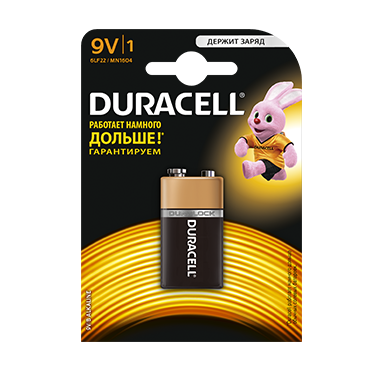 Батарейка Duracell Alkaline "Крона" 9В