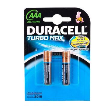 Батарейка Duracell Turbo Max AAA 1,5В (2 шт.)