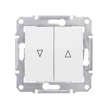 Выключатель для жалюзи с электр. блок., без фиксации, С/У, 10А, Sedna Schneider Electric, белый